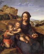YANEZ DE LA ALMEDINA, Fernando Madonna and Child with Infant St.Fohn USA oil painting artist